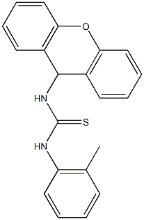 N-(2-methylphenyl)-N'-(9H-xanthen-9-yl)thiourea Struktur