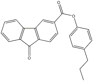 4-propylphenyl 9-oxo-9H-fluorene-3-carboxylate Struktur