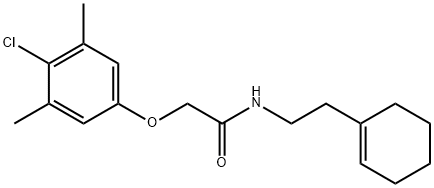 2-(4-chloro-3,5-dimethylphenoxy)-N-[2-(1-cyclohexen-1-yl)ethyl]acetamide Struktur