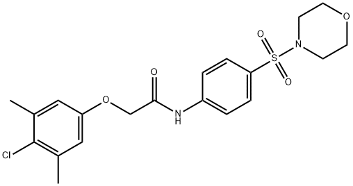 2-(4-chloro-3,5-dimethylphenoxy)-N-[4-(4-morpholinylsulfonyl)phenyl]acetamide Struktur