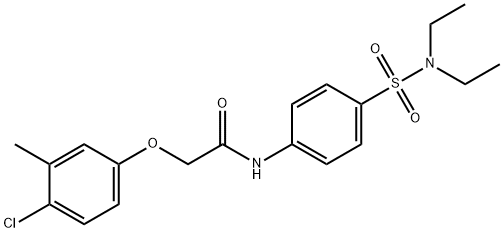 2-(4-chloro-3-methylphenoxy)-N-{4-[(diethylamino)sulfonyl]phenyl}acetamide Struktur