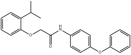 2-(2-isopropylphenoxy)-N-(4-phenoxyphenyl)acetamide Struktur