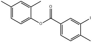 2,4-dimethylphenyl 3-iodo-4-methylbenzoate Struktur