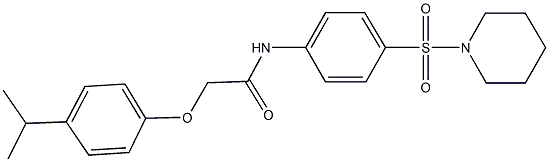 2-(4-isopropylphenoxy)-N-[4-(1-piperidinylsulfonyl)phenyl]acetamide Struktur