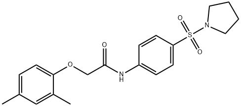 2-(2,4-dimethylphenoxy)-N-[4-(1-pyrrolidinylsulfonyl)phenyl]acetamide Struktur