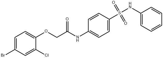 N-[4-(anilinosulfonyl)phenyl]-2-(4-bromo-2-chlorophenoxy)acetamide Struktur