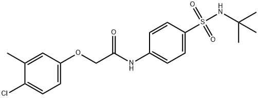 N-{4-[(tert-butylamino)sulfonyl]phenyl}-2-(4-chloro-3-methylphenoxy)acetamide Struktur