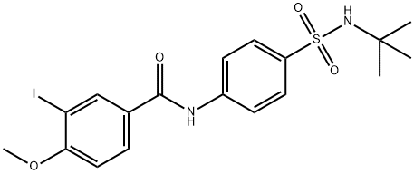 N-{4-[(tert-butylamino)sulfonyl]phenyl}-3-iodo-4-methoxybenzamide Struktur