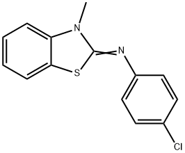 4-chloro-N-(3-methyl-1,3-benzothiazol-2(3H)-ylidene)aniline Struktur