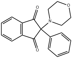 2-(4-morpholinyl)-2-phenyl-1H-indene-1,3(2H)-dione Struktur