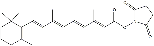 1-{[3,7-dimethyl-9-(2,6,6-trimethyl-1-cyclohexen-1-yl)-2,4,6,8-nonatetraenoyl]oxy}-2,5-pyrrolidinedione Struktur