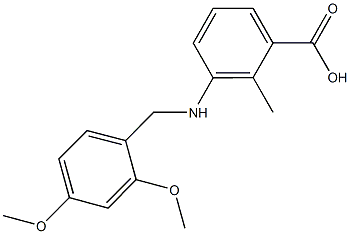 3-[(2,4-dimethoxybenzyl)amino]-2-methylbenzoic acid Struktur