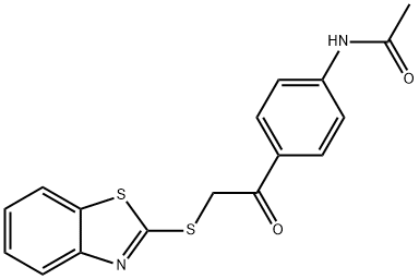 N-{4-[2-(1,3-benzothiazol-2-ylsulfanyl)acetyl]phenyl}acetamide Struktur