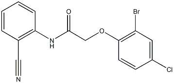 2-(2-bromo-4-chlorophenoxy)-N-(2-cyanophenyl)acetamide Struktur