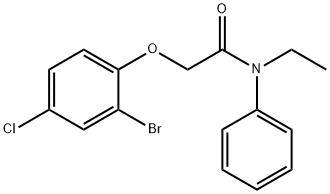 2-(2-bromo-4-chlorophenoxy)-N-ethyl-N-phenylacetamide Struktur