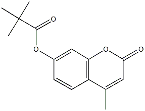 4-methyl-2-oxo-2H-chromen-7-yl pivalate Struktur