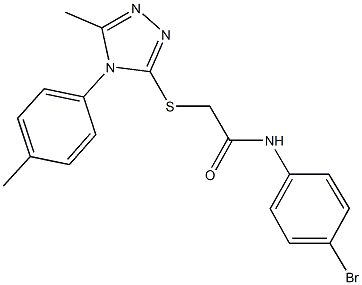 N-(4-bromophenyl)-2-{[5-methyl-4-(4-methylphenyl)-4H-1,2,4-triazol-3-yl]sulfanyl}acetamide Struktur