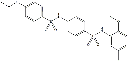 4-{[(4-ethoxyphenyl)sulfonyl]amino}-N-(2-methoxy-5-methylphenyl)benzenesulfonamide Struktur