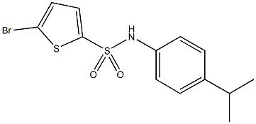 5-bromo-N-(4-isopropylphenyl)-2-thiophenesulfonamide Struktur