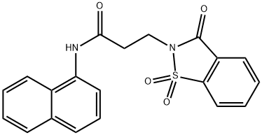 3-(1,1-dioxido-3-oxo-1,2-benzisothiazol-2(3H)-yl)-N-(1-naphthyl)propanamide Struktur