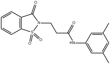 N-(3,5-dimethylphenyl)-3-(1,1-dioxido-3-oxo-1,2-benzisothiazol-2(3H)-yl)propanamide Struktur