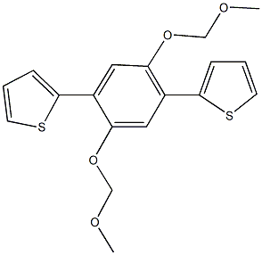 2-[2,5-bis(methoxymethoxy)-4-(2-thienyl)phenyl]thiophene Struktur