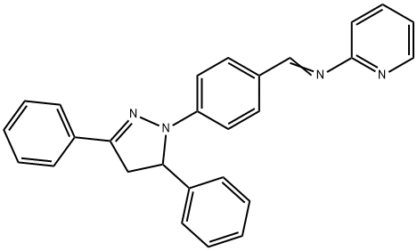 N-[4-(3,5-diphenyl-4,5-dihydro-1H-pyrazol-1-yl)benzylidene]-N-(2-pyridinyl)amine Struktur