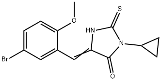 5-(5-bromo-2-methoxybenzylidene)-3-cyclopropyl-2-thioxo-4-imidazolidinone Struktur