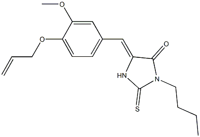 5-[4-(allyloxy)-3-methoxybenzylidene]-3-butyl-2-thioxo-4-imidazolidinone Struktur