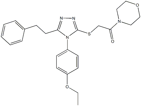 4-({[4-(4-ethoxyphenyl)-5-(2-phenylethyl)-4H-1,2,4-triazol-3-yl]sulfanyl}acetyl)morpholine Struktur