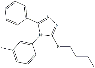 3-(butylsulfanyl)-4-(3-methylphenyl)-5-phenyl-4H-1,2,4-triazole Struktur