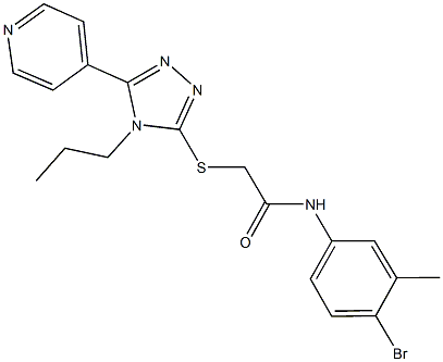 N-(4-bromo-3-methylphenyl)-2-{[4-propyl-5-(4-pyridinyl)-4H-1,2,4-triazol-3-yl]sulfanyl}acetamide Struktur