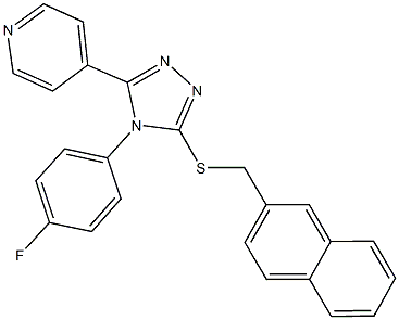 4-(4-fluorophenyl)-5-(4-pyridinyl)-4H-1,2,4-triazol-3-yl 2-naphthylmethyl sulfide Struktur