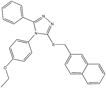 4-(4-ethoxyphenyl)-3-[(2-naphthylmethyl)sulfanyl]-5-phenyl-4H-1,2,4-triazole Struktur