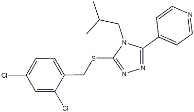 2,4-dichlorobenzyl 4-isobutyl-5-(4-pyridinyl)-4H-1,2,4-triazol-3-yl sulfide Struktur