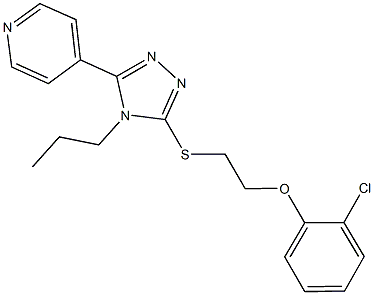 2-chlorophenyl 2-{[4-propyl-5-(4-pyridinyl)-4H-1,2,4-triazol-3-yl]sulfanyl}ethyl ether Struktur