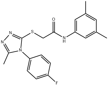 N-(3,5-dimethylphenyl)-2-{[4-(4-fluorophenyl)-5-methyl-4H-1,2,4-triazol-3-yl]sulfanyl}acetamide Struktur