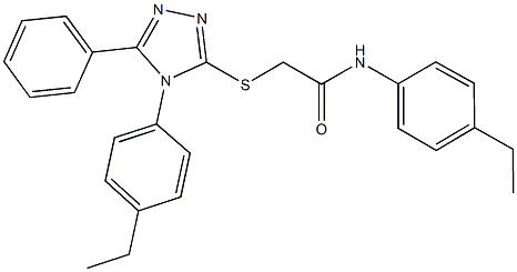 N-(4-ethylphenyl)-2-{[4-(4-ethylphenyl)-5-phenyl-4H-1,2,4-triazol-3-yl]sulfanyl}acetamide Struktur