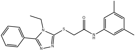 N-(3,5-dimethylphenyl)-2-[(4-ethyl-5-phenyl-4H-1,2,4-triazol-3-yl)sulfanyl]acetamide Struktur