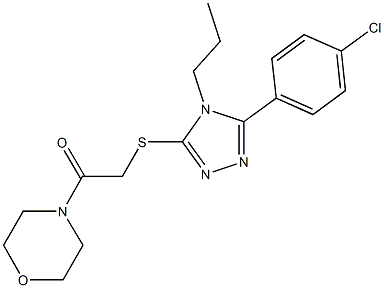 5-(4-chlorophenyl)-4-propyl-4H-1,2,4-triazol-3-yl 2-(4-morpholinyl)-2-oxoethyl sulfide Struktur