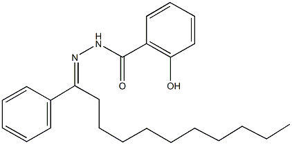 2-hydroxy-N'-(1-phenylundecylidene)benzohydrazide Struktur