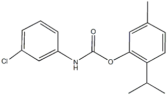 2-isopropyl-5-methylphenyl 3-chlorophenylcarbamate Struktur