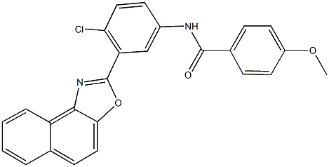 N-(4-chloro-3-naphtho[1,2-d][1,3]oxazol-2-ylphenyl)-4-methoxybenzamide Struktur