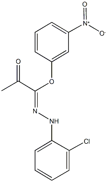 3-nitrophenyl N-(2-chlorophenyl)-2-oxopropanehydrazonoate Struktur