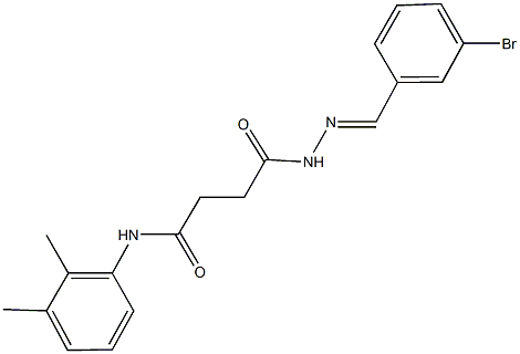 4-[2-(3-bromobenzylidene)hydrazino]-N-(2,3-dimethylphenyl)-4-oxobutanamide Struktur