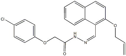 N'-{[2-(allyloxy)-1-naphthyl]methylene}-2-(4-chlorophenoxy)acetohydrazide Struktur