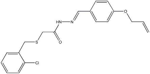 N'-[4-(allyloxy)benzylidene]-2-[(2-chlorobenzyl)sulfanyl]acetohydrazide Struktur