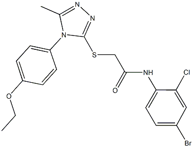 N-(4-bromo-2-chlorophenyl)-2-{[4-(4-ethoxyphenyl)-5-methyl-4H-1,2,4-triazol-3-yl]sulfanyl}acetamide Struktur