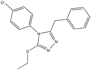 5-benzyl-4-(4-chlorophenyl)-4H-1,2,4-triazol-3-yl ethyl sulfide Struktur