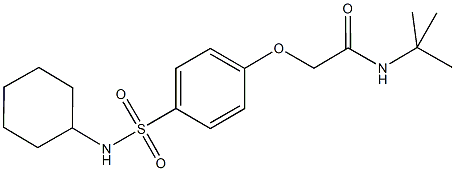 N-(tert-butyl)-2-{4-[(cyclohexylamino)sulfonyl]phenoxy}acetamide Struktur